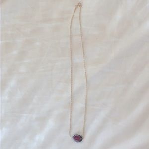 Gold black iridescent bead necklace